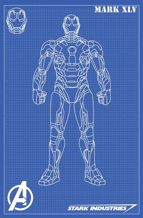 Iron Man Mark XLV Blueprints by nickgonzales7.deviantart.com on ...