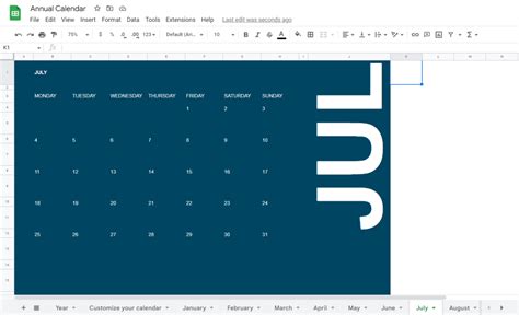 10 Best Google Sheets Calendar Templates | Boxysuite