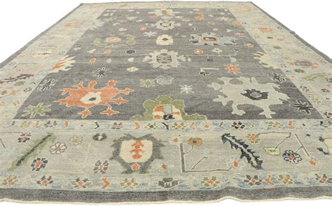 9 x 12 Earth-Tone Turkish Oushak Rug 52829