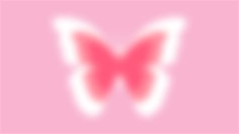 Butterfly Aura Laptop Wallpaper - Cute Pink Background