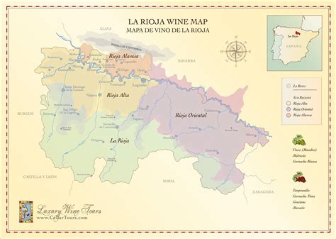 Rioja Wine Map » Spain's Most Famous Wine Region » CellarTours