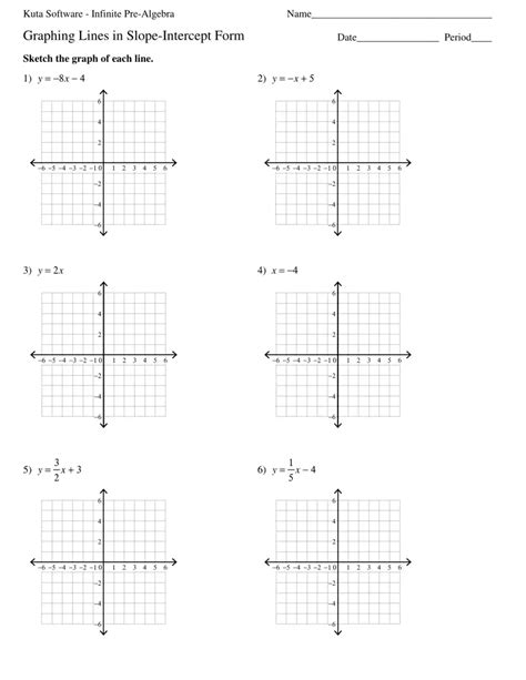 Graphing Slope Intercept Form ≡ Fill Out Printable PDF Forms Online