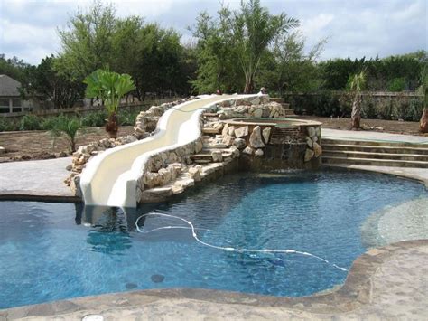 Swimming pool designs with slides - Hawk Haven