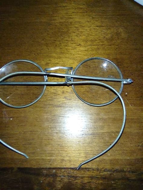 Antique Silver Wire Rim Round Reading Glasses | eBay