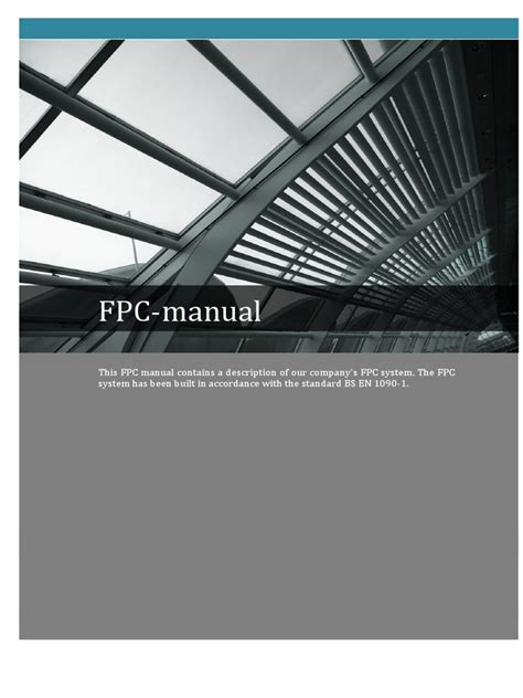 FPC Manual | PDF | Structural Steel | Specification (Technical Standard)