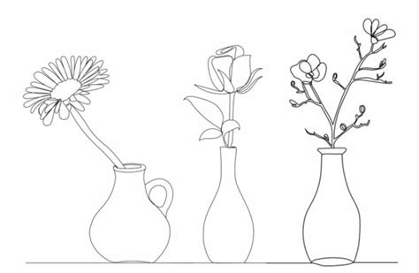 Flower Vase Picture Drawing | Best Flower Site