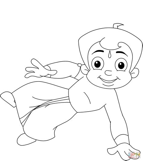 Chhota Bheem coloring page | Free Printable Coloring Pages