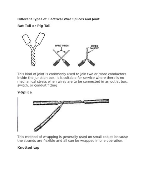 Common Electrical Wire Splices and Joint - Different Types of ...