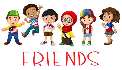 Enjoyment With Friends Clipart