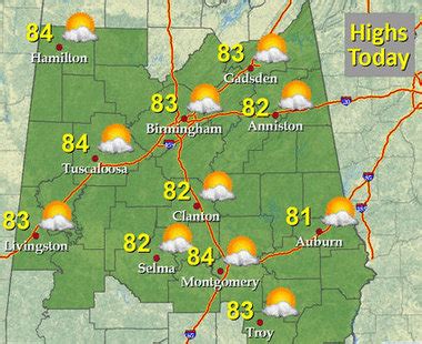 High of 84 expected in Montgomery area Wednesday (video) - al.com