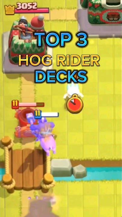 *APRIL 2023* TOP 3 HOG RIDER DECKS#hogrider #top3 #deck #clashroyale # ...