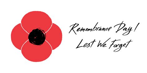 Anzac Day vector banner. Red Poppy flower illustration and lettering ...