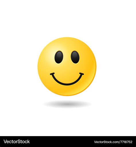 Happy emoticon emoji bright smile symbol eps Vector Image