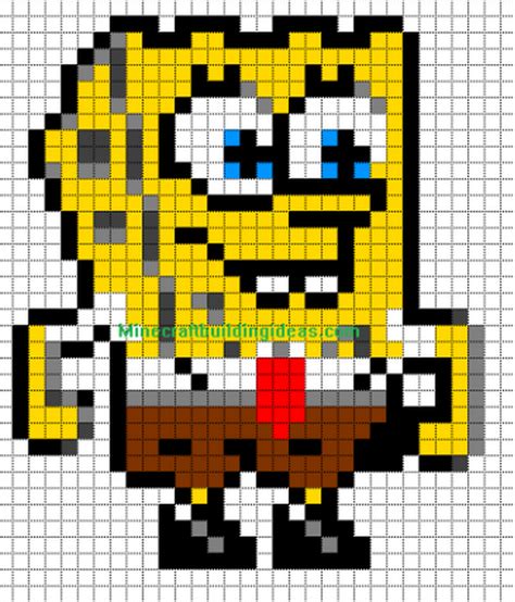 spongebob | Minecraft pixel art, Pixel art, Pixel art templates