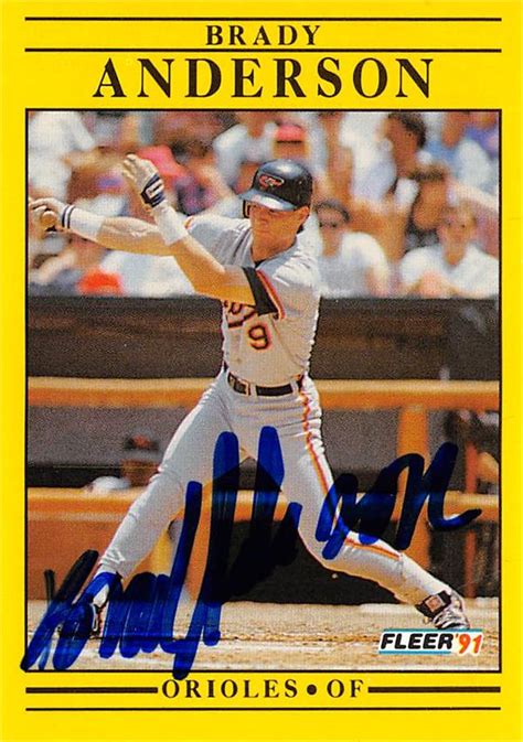 Brady Anderson autographed Baseball Card (Baltimore Orioles, 67) 1991 ...