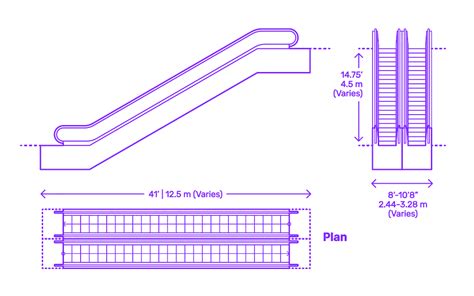 Escalator (Paired) Dimensions & Drawings | Dimensions.com