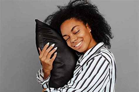 ShopBedding Black Satin Pillowcase for Hair and Skin, Silk Pillowcase ...