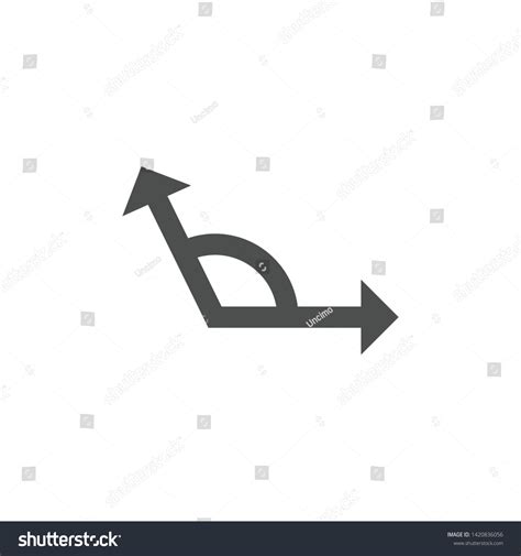 Obtuse Angle Shape Sign Math Symbol Stock Vector (Royalty Free ...