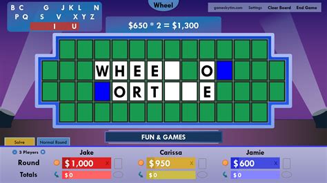 Free Wheel Of Fortune Powerpoint Game Template