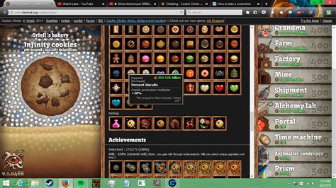 This is what happens when I found out how to cheat. : CookieClicker