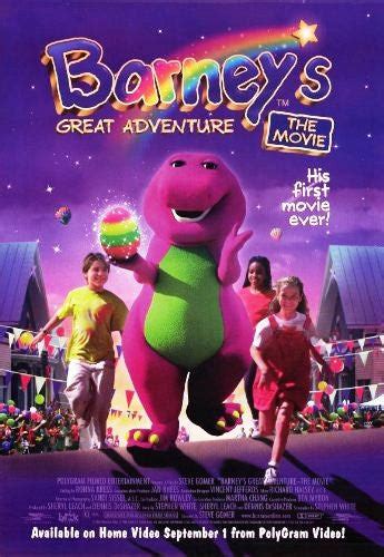 Barney's Great Adventure the Movie, Movie Poster 27x40 Used – Mason ...