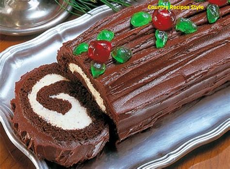 Fast and Easy Christmas Yule Log Cake - Country Recipes Style ~ Country ...