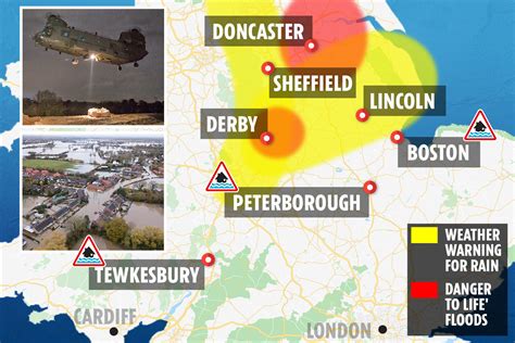 UK flood warnings – Military helicopter scrambled to help flooded ...