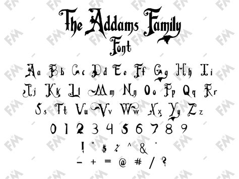 Addams Font for Cricut Silhouette Word - Etsy