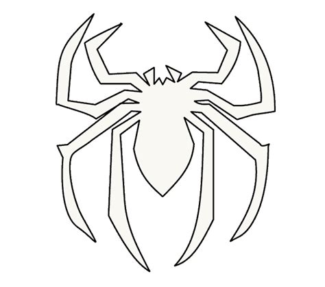 How to Draw Spiderman's Logo | Easy Drawing Guides | Spiderman drawing ...