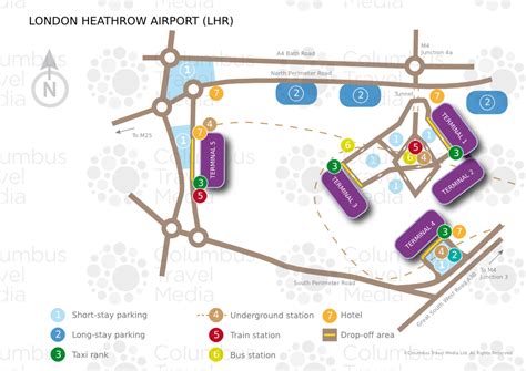 Map of London airport transportation & terminal