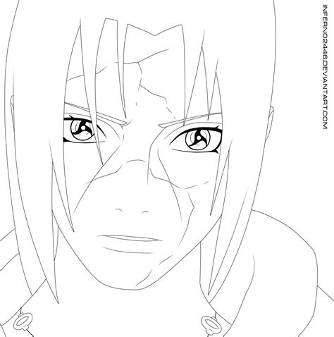 Naruto 558: Uchiha Itachi lineart by iNFERNo2446 on DeviantArt | Naruto ...