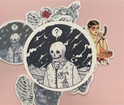 5 Pack Skeleton Waterproof Glossy Sticker Pack Laptop - Etsy