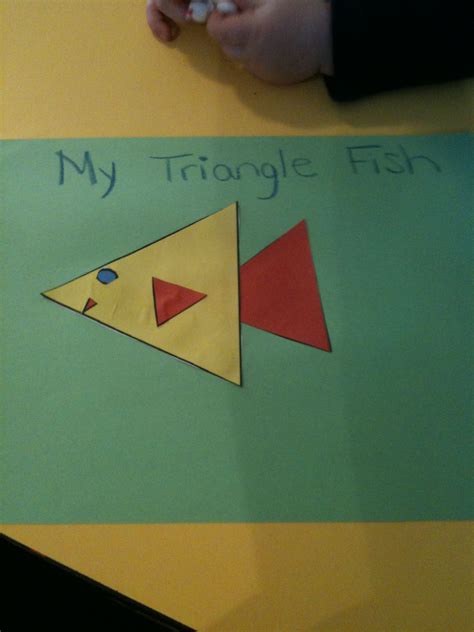 Triangle Fish - reminder | Triangles activities, Shapes preschool ...