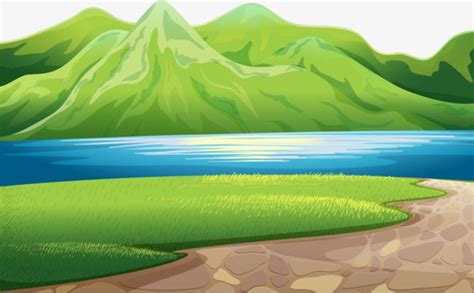 Mountain Lake PNG Image, Green Mountain Lake, Mountain Clipart, Meadow ...