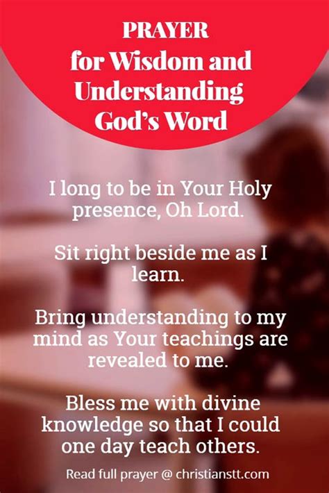 Praying for Wisdom and Understanding God's Word