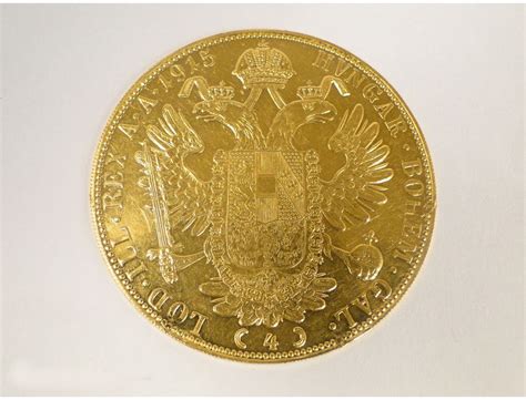 Solid gold coin Austria Hungar Bohem Gal 1915