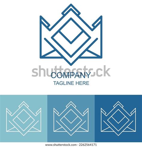 Blue Luxury Crown Logo Design Stock Vector (Royalty Free) 2262564171 ...