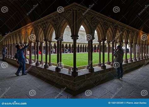 View of the Cloister of the Abbey in Mont Saint-Michel Editorial Stock ...