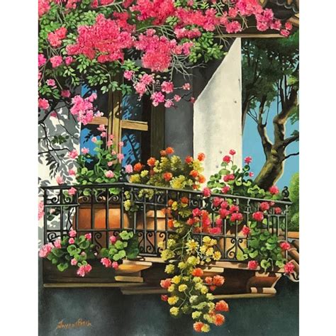 Countryside balcony by artist Jayant Patil - Landscape and Seascape ...