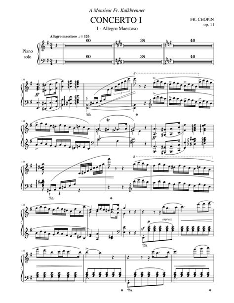 Chopin - Piano Concerto No. 1 In E Minor: I - Allegro Maestoso (Piano ...