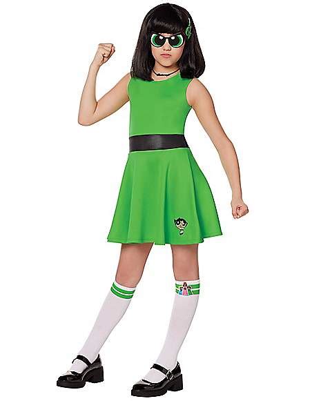 Kids Buttercup Dress Costume - The Powerpuff Girls - Spirithalloween.com