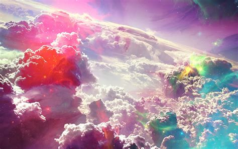 Rainbow Clouds Wallpaper - WallpaperSafari