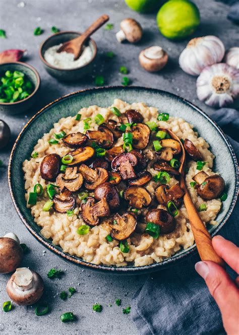 Creamy Mushroom Risotto - BEST Vegan Recipe - Bianca Zapatka | Recipes