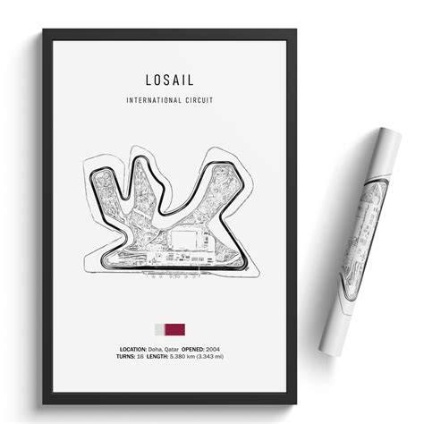 Losail International Circuit - Racetrack Print – Illustrated Tracks