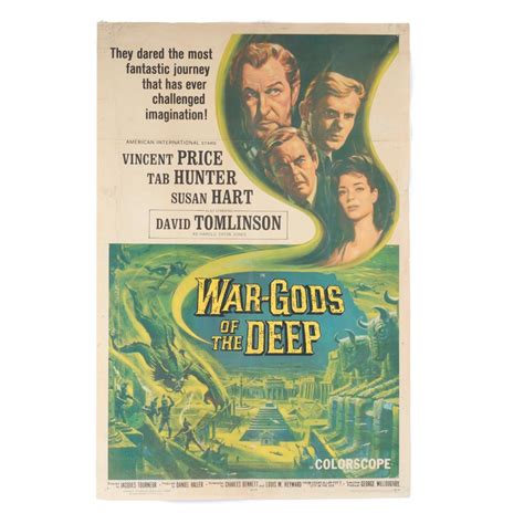 Bid Now: Original 1965 War Gods of the Deep Movie Poster, Vincent Price ...