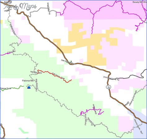 CLEVELAND NATIONAL FOREST MAP CALIFORNIA - ToursMaps.com