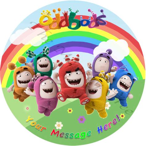 Oddbods Edible Cake Image - can be personalised! - The Monkey Tree