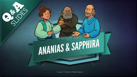 Acts 5 Ananias and Sapphira Kids Bible Stories