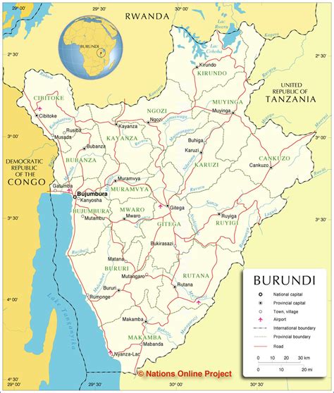 Gitega Map and Gitega Satellite Image