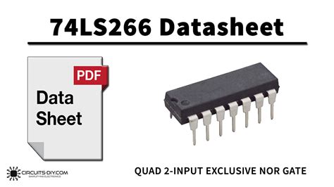 74LS266 Exclusive NOR (XNOR) gate IC With Open Collector Outputs